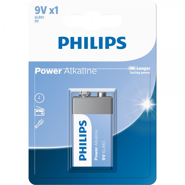 Bateria Philips Alcalina 9V