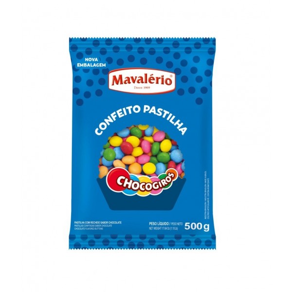 Pastilha Chocogiros Colorido 500g