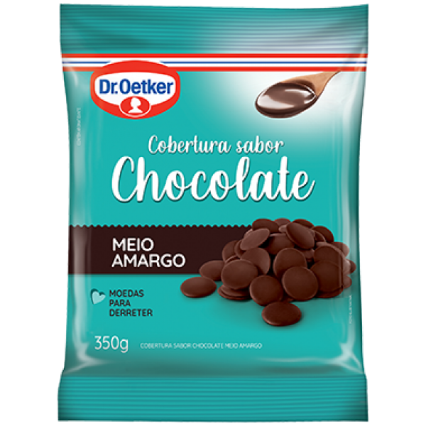 Cobertura Dr. Oetker Moeda Meio Amargo 350g