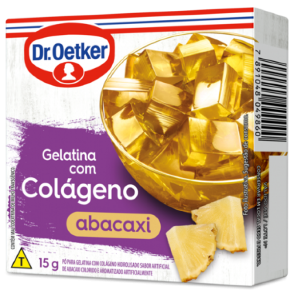 Gelatina Dr. Oetker Com Colágeno Abacaxi 15g