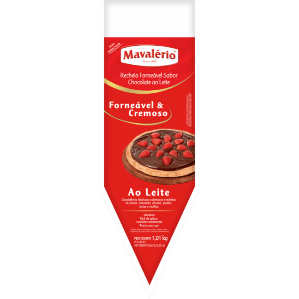 Recheio Forneável Mavalerio Leite 1,01Kg