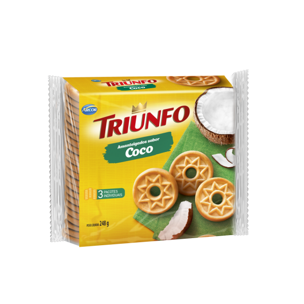 Biscoito Triunfo Amanteigado Coco 248g