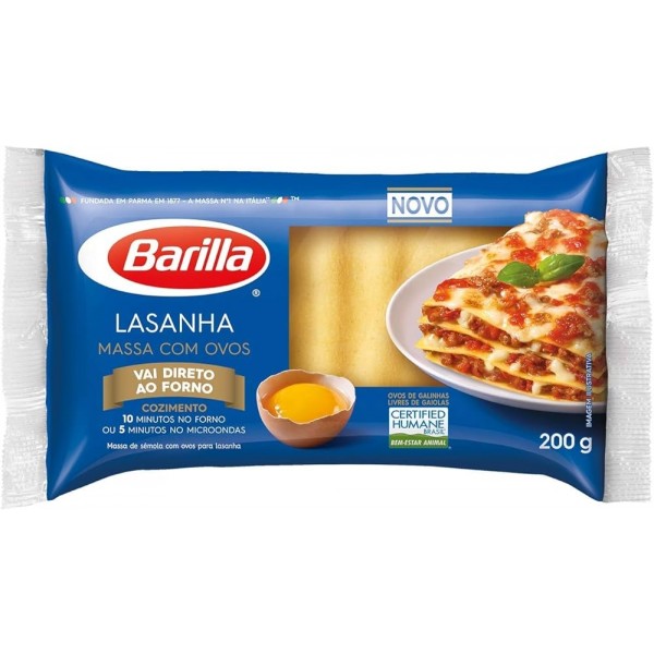 Massa Barilla Lasanha C/ Ovos 200g