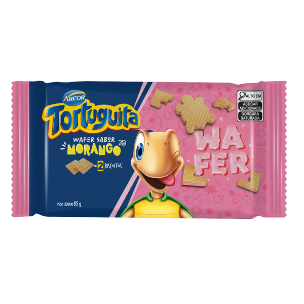 Wafer Tortuguita Morango 85g