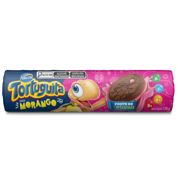 Biscoito Tortuguita Morango 120g
