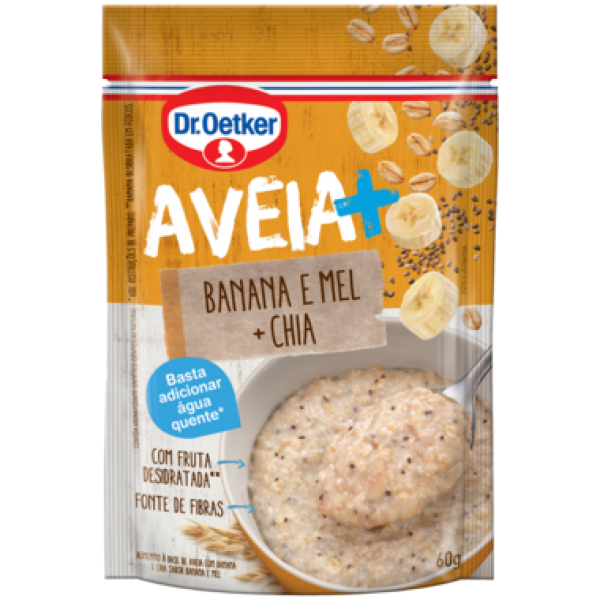 Aveia Dr. Oetker Banana e mel + Chia 60g