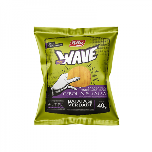 Salgadinho Bilu Wave Cebola e Salsa 40g