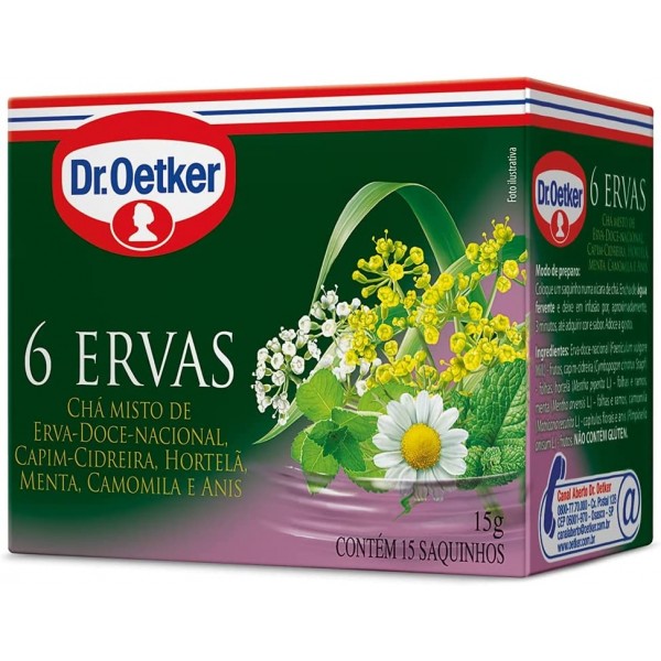 Chá Dr. Oetker 6 Ervas c/ 15 15g