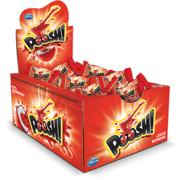 Chicle Poosh Morango c/40