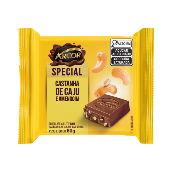Chocolate Arcor Special Leite/Caju 60g