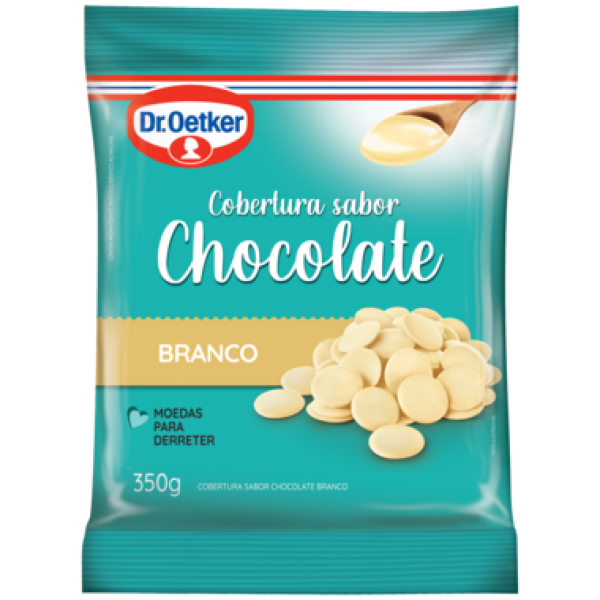 Cobertura Dr. Oetker Moeda Chocolate Branco 350g