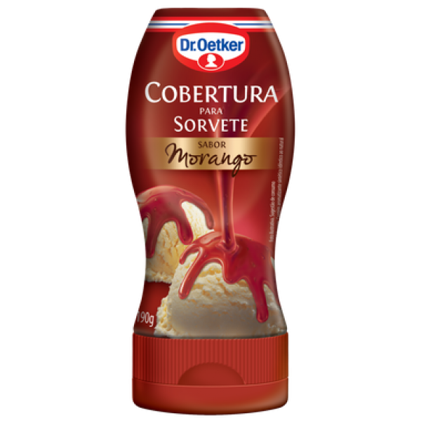 Cobertura de Sorvete Dr. Oetker Morango 190g
