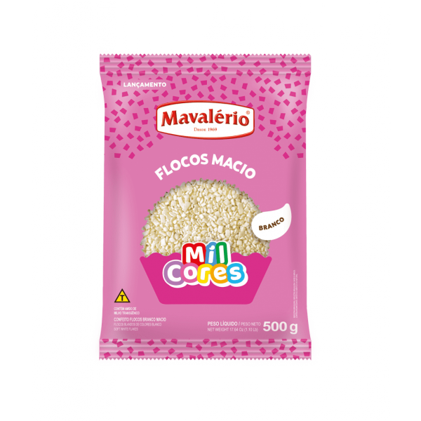 Flocos Macio Mil Cores Branco 500g