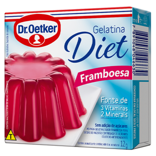 Gelatina Dr. Oetker Diet Framboesa 12g