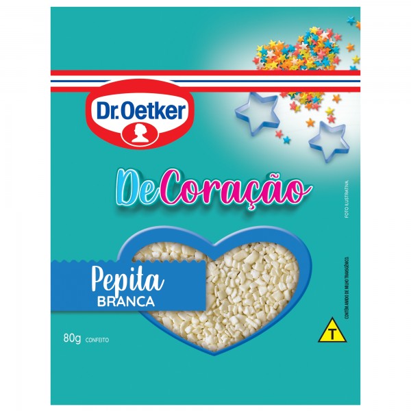 Decoração Dr. Oetker Pepita Branca 80g