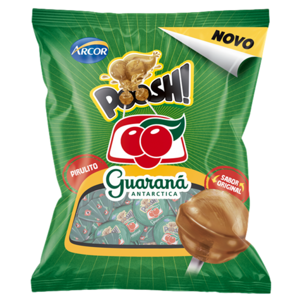 Pirulito Poosh Guaraná Antártica 120g