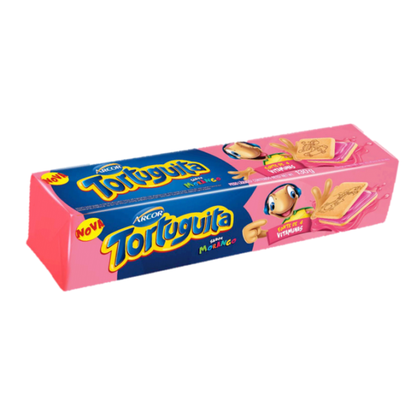 Biscoito Tortuguita Quadrado Morango 130g