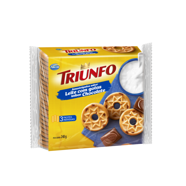 Biscoito Triunfo Amanteigado com Gotas de Chocolate 248g