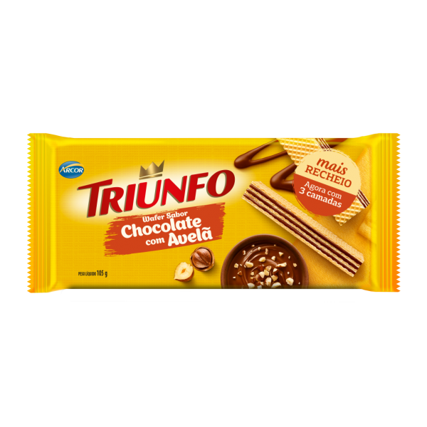 Wafer Triunfo Chocolate com Avelã 105g