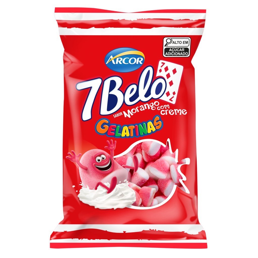 Bala de Gelatina Morango 70g