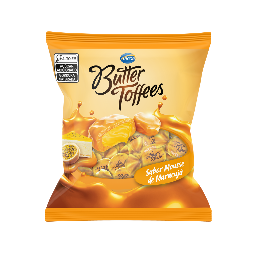 Bala Butter Toffees Mousse de Maracujá 100g