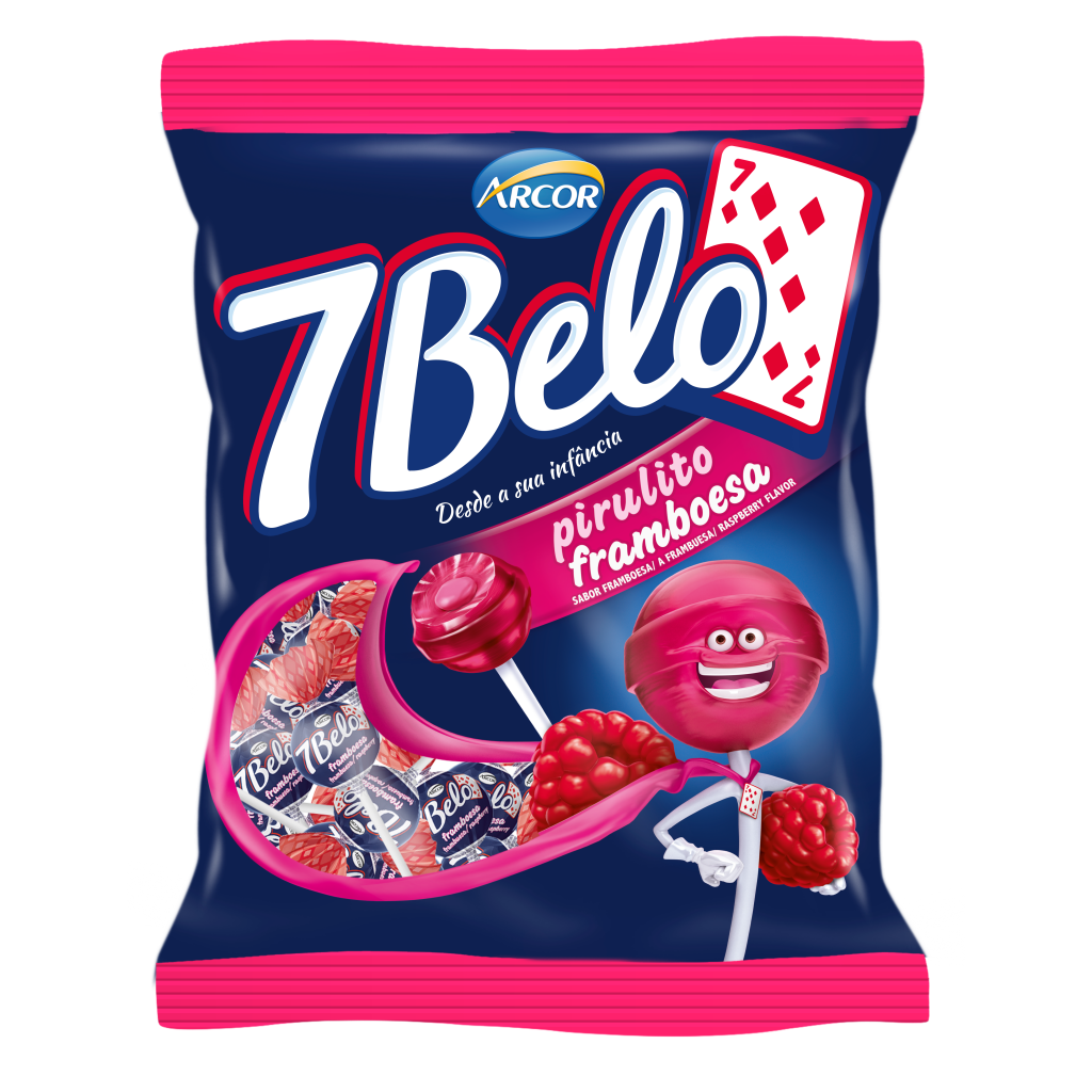 Pirulito 7 Belo Framboesa 120g