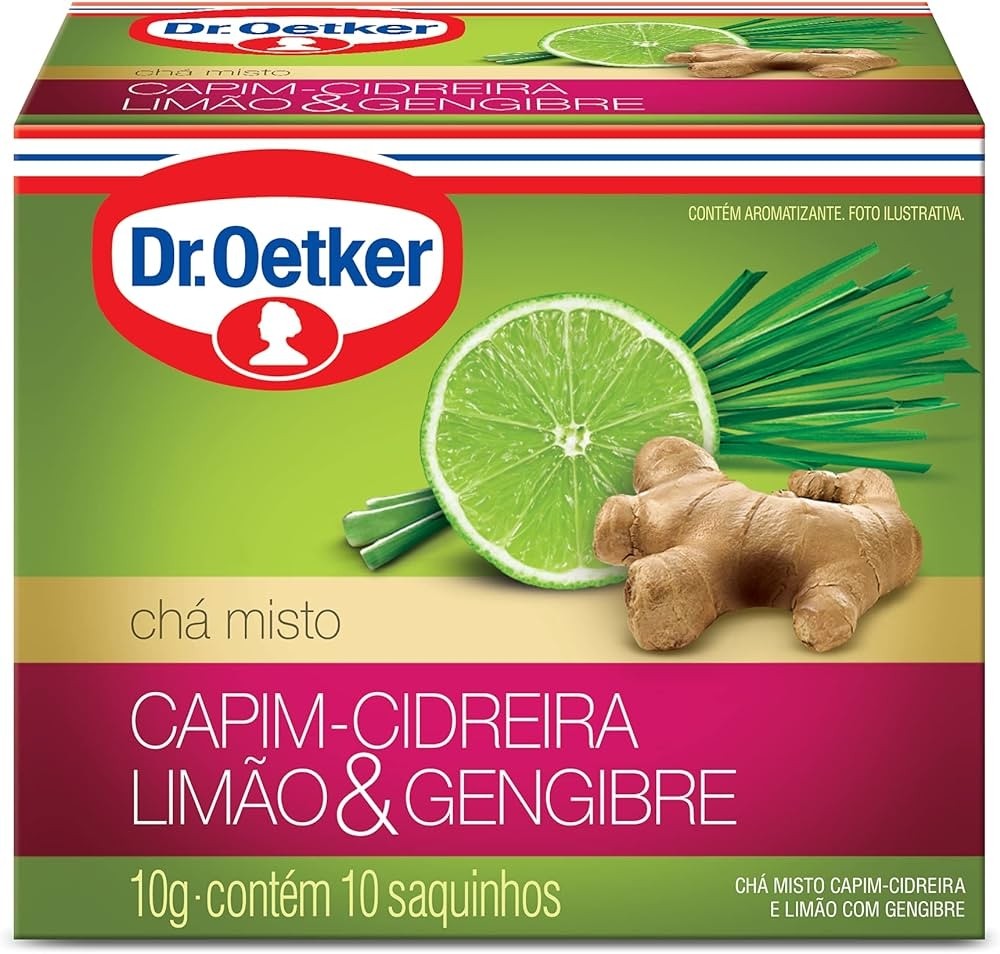 Chá Dr. Oetker Cidreira, Limão e Gengibre C/10