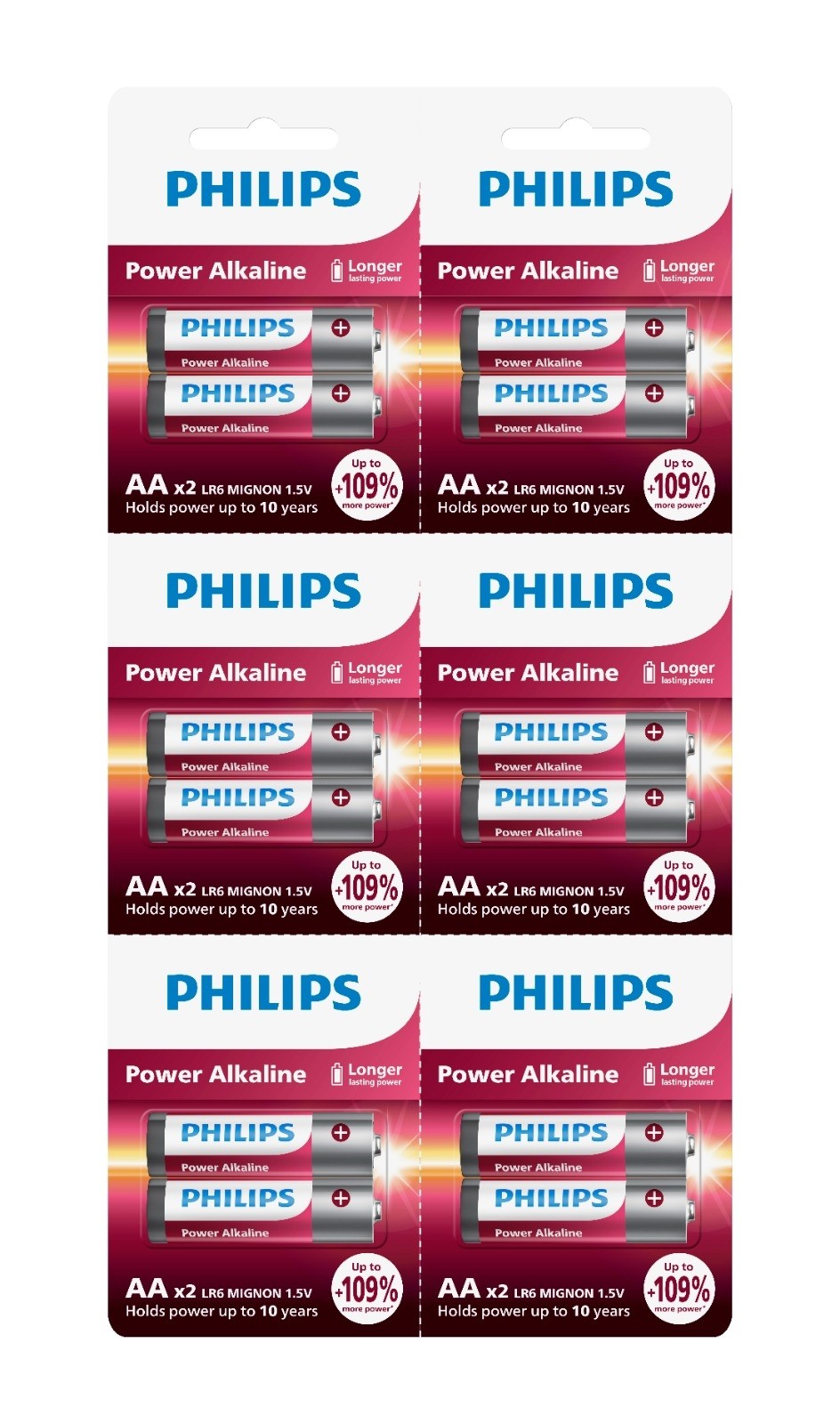 Pilha Philips Alcalina AA C/12