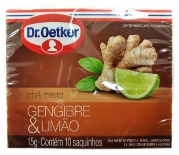 Chá Dr. Oetker Gengibre e Limão C/10