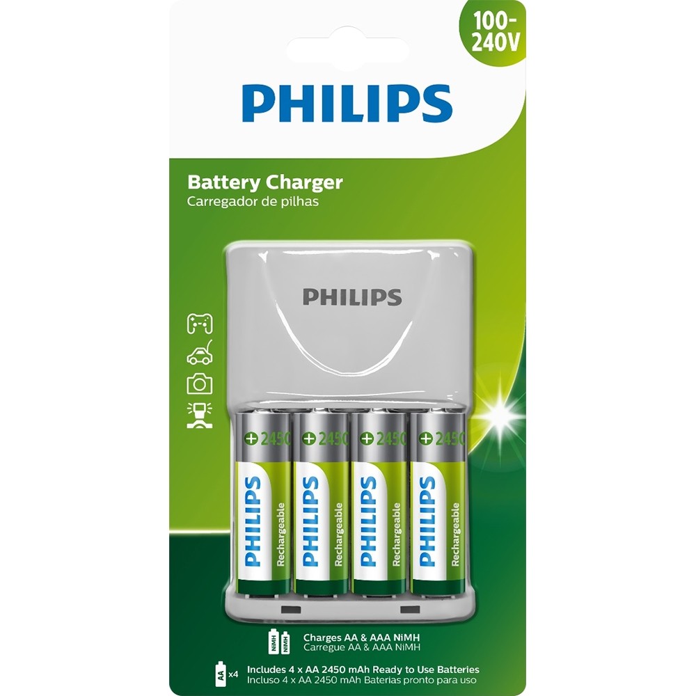 Carregador Philips C/4 Pilhas AA